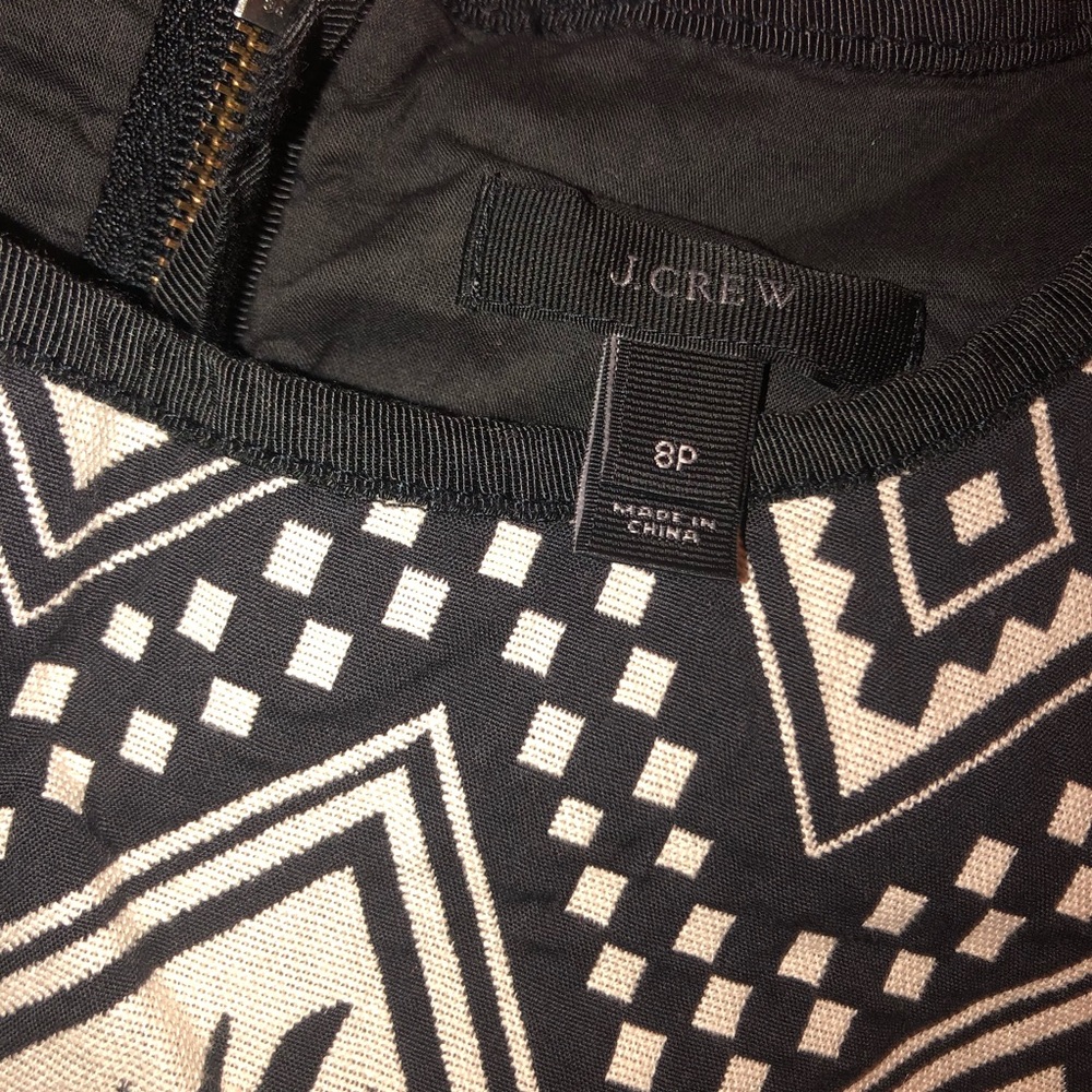 J. Crew Jacquard Geometric Print Petite Dress - Picture 4 of 5